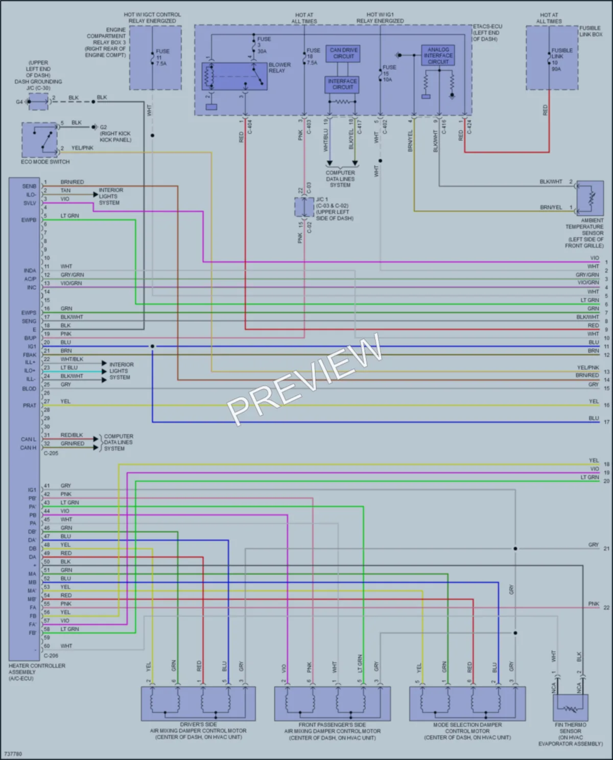 2020 Mitsubishi OutlanderPHEV Air Conditioning wiring diagram preview