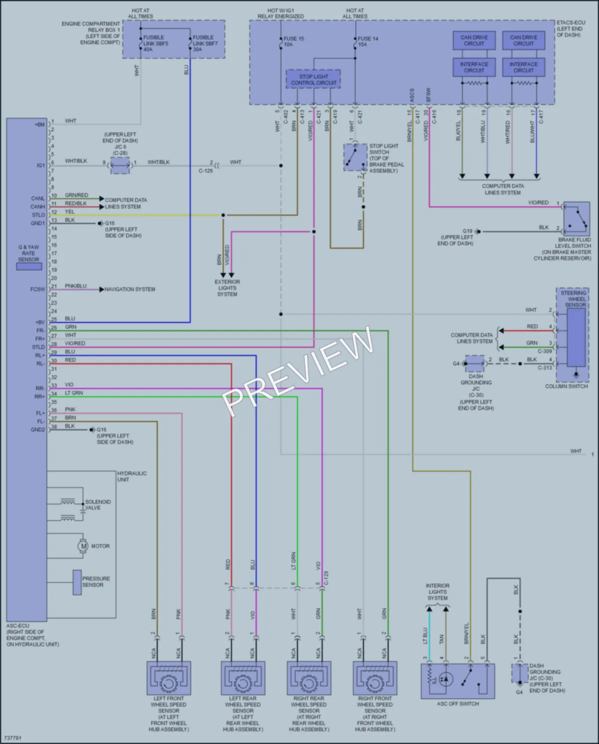 2020 Mitsubishi OutlanderPHEV Anti Lock Brakes wiring diagram preview