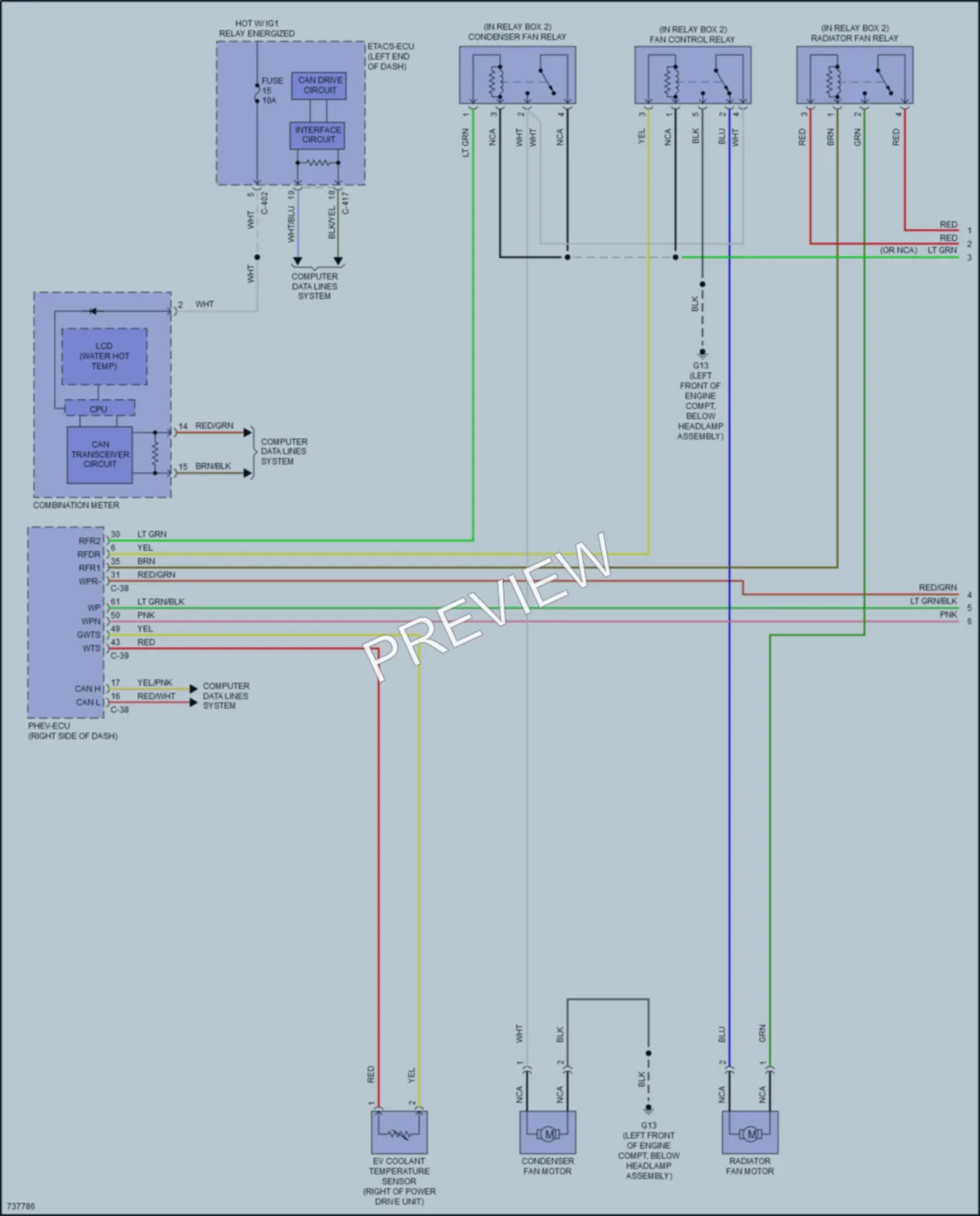 2020 Mitsubishi OutlanderPHEV Cooling Fan wiring diagram preview