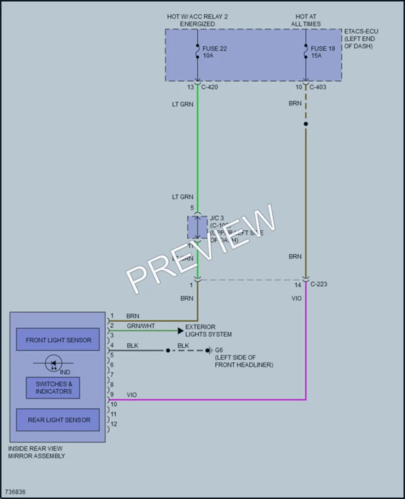 2020 Mitsubishi OutlanderPHEV Power Mirrors wiring diagram preview