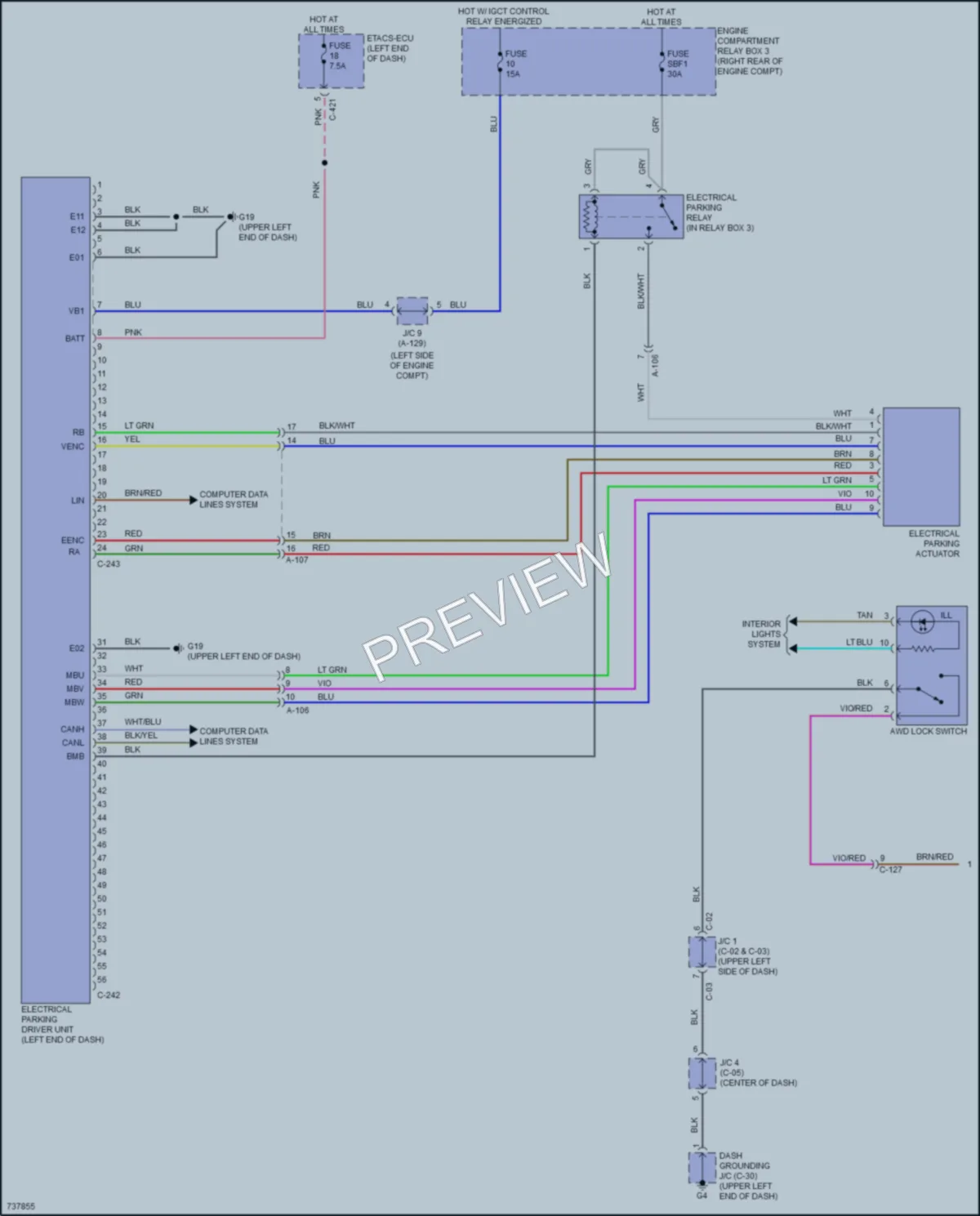 2020 Mitsubishi OutlanderPHEV Transmission wiring diagram preview