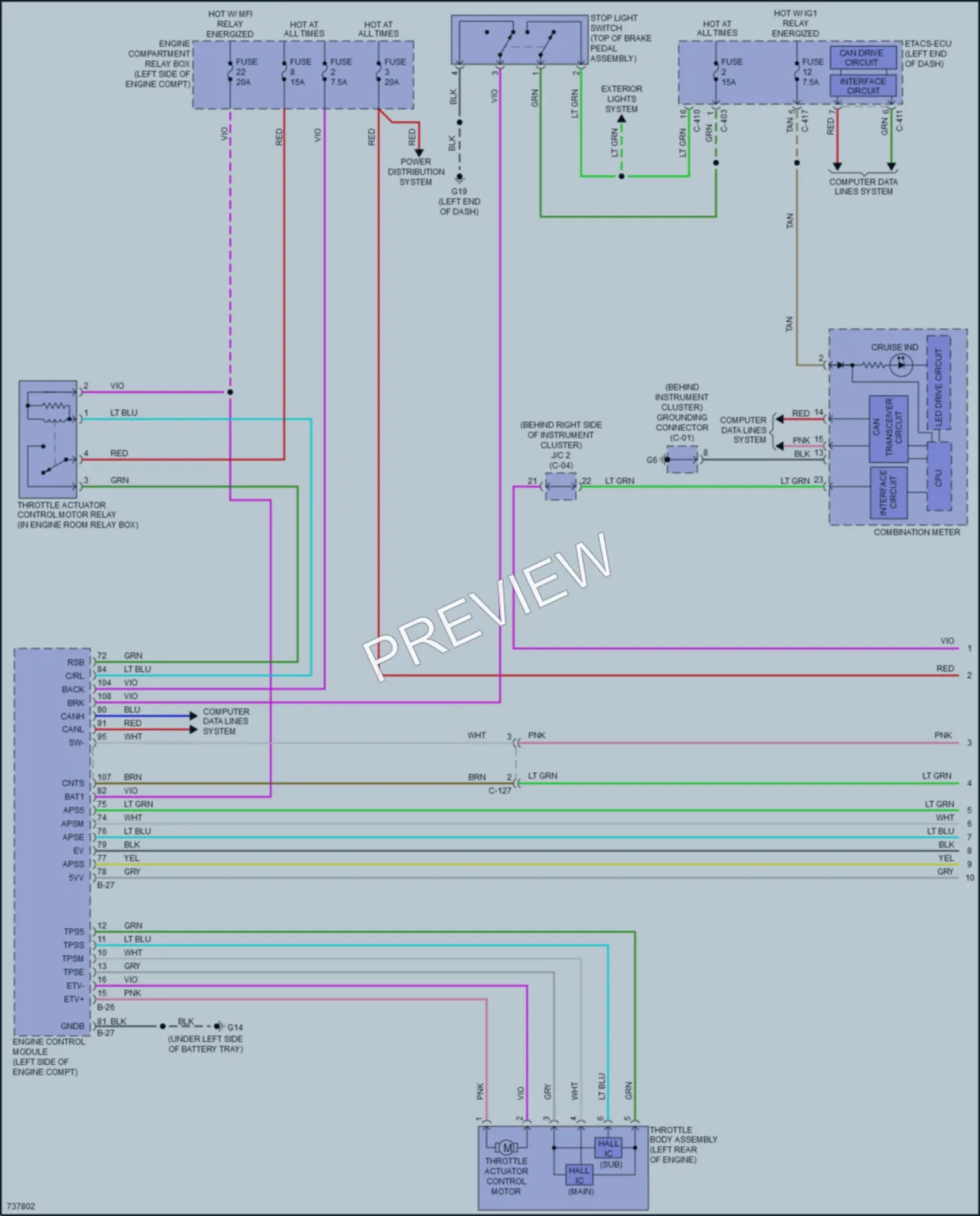 2020 Mitsubishi OutlanderSport Cruise Control wiring diagram preview