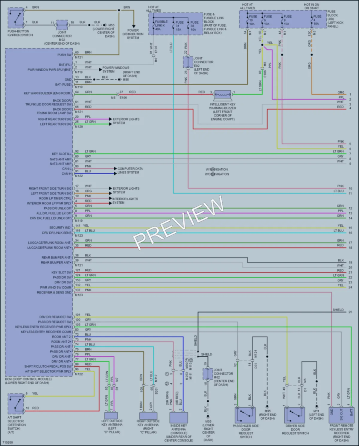 2020 Nissan 370Z Anti Theft wiring diagram preview