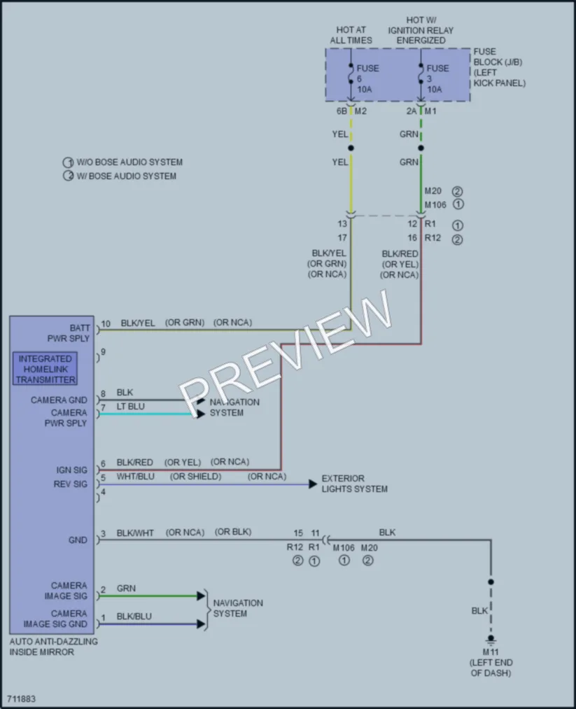 2020 Nissan 370Z Power Mirrors wiring diagram preview