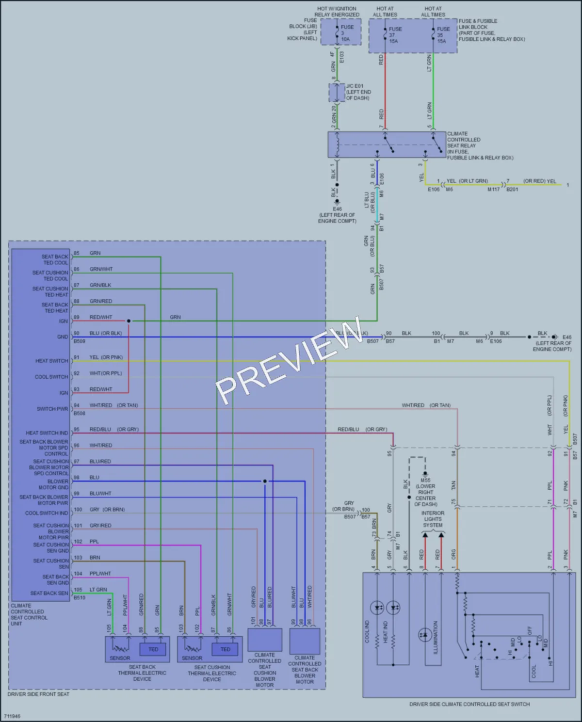 2020 Nissan 370Z Power Seats wiring diagram preview