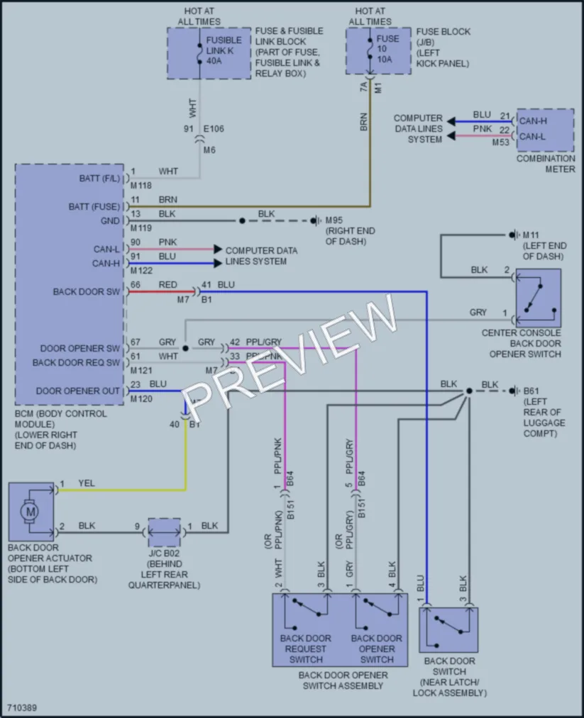 2020 Nissan 370Z Trunk Tailgate Fuel Door wiring diagram preview