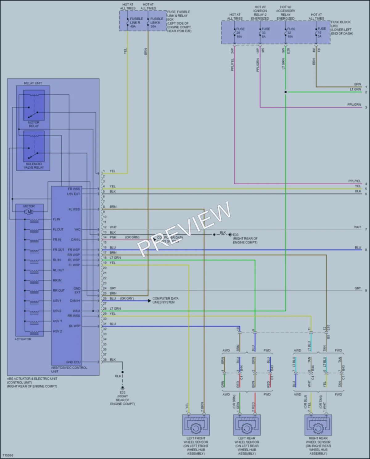 2020 Nissan Altima Anti Lock Brakes wiring diagram preview