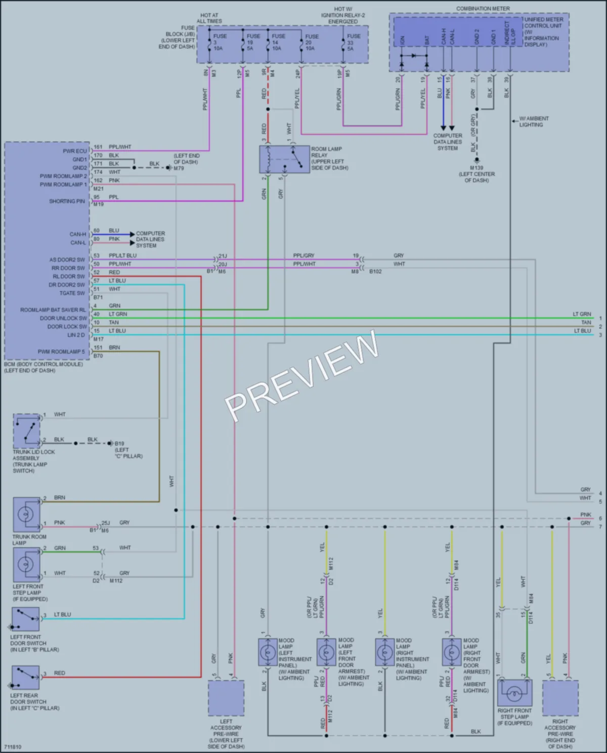 2020 Nissan Altima Interior Lights wiring diagram preview