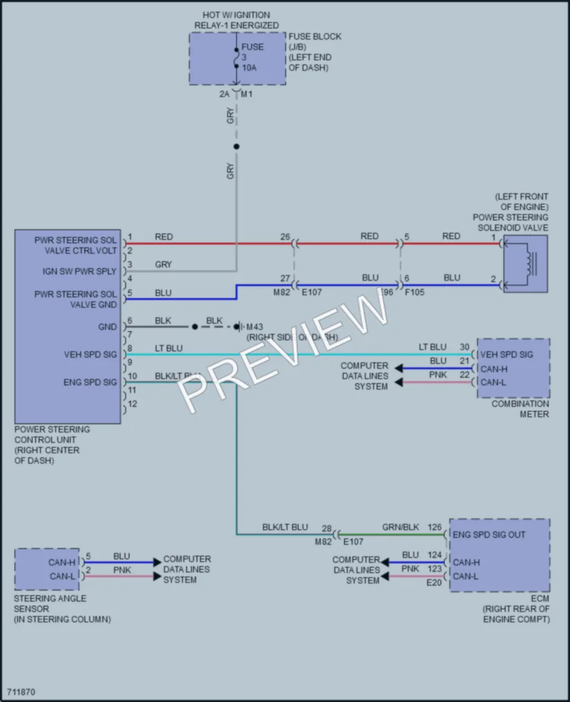 2020 Nissan Armada Electronic Power Steering wiring diagram preview