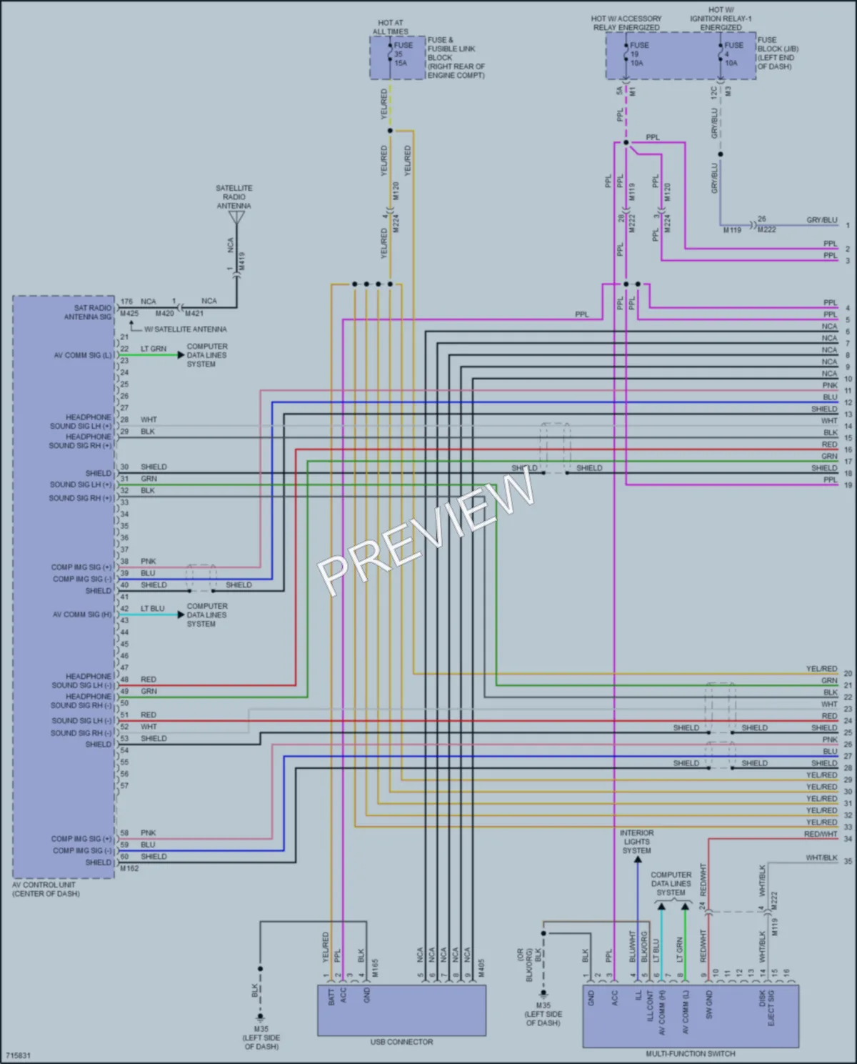 2020 Nissan Armada Radio wiring diagram preview