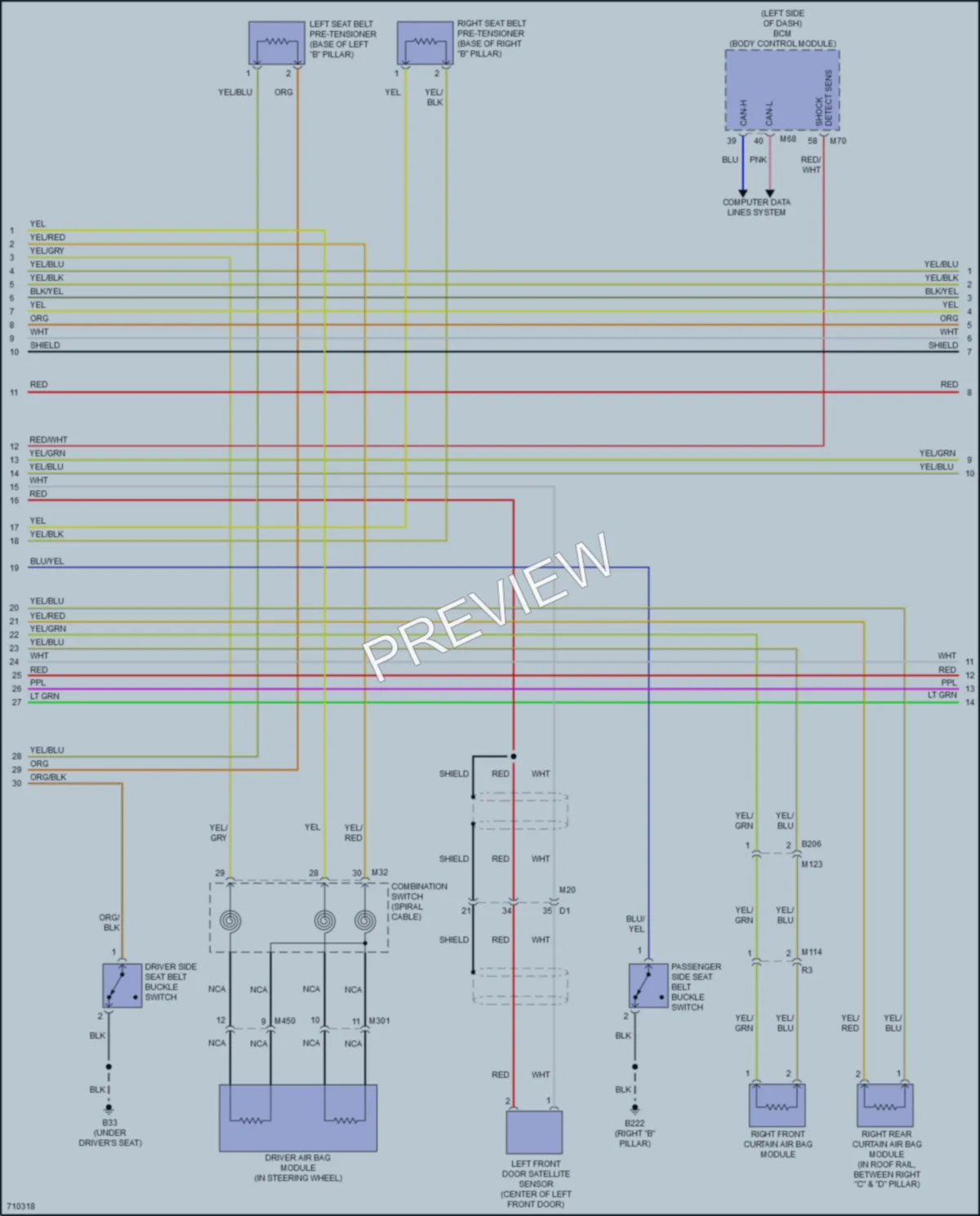 2020 Nissan Armada Supplemental Restraints wiring diagram preview