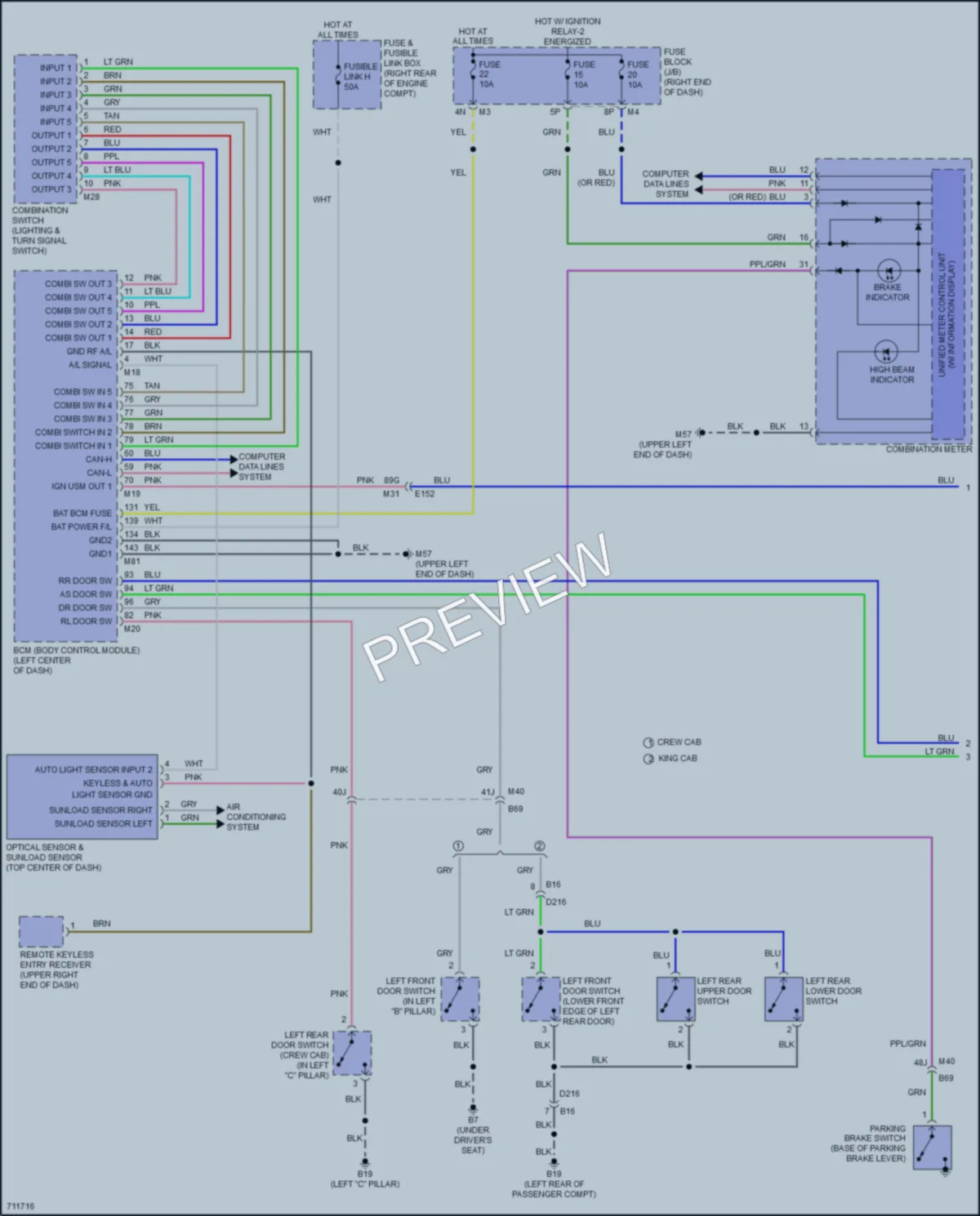 2020 Nissan Frontier Headlights wiring diagram preview