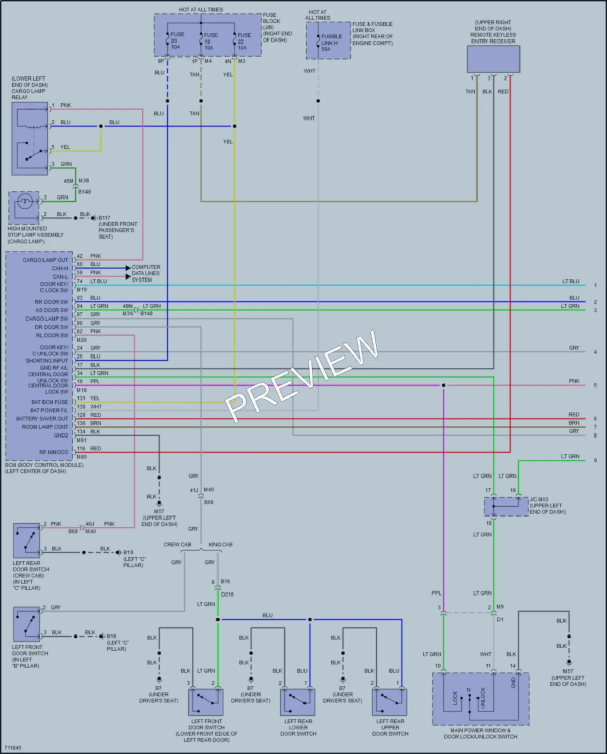 2020 Nissan Frontier Interior Lights wiring diagram preview