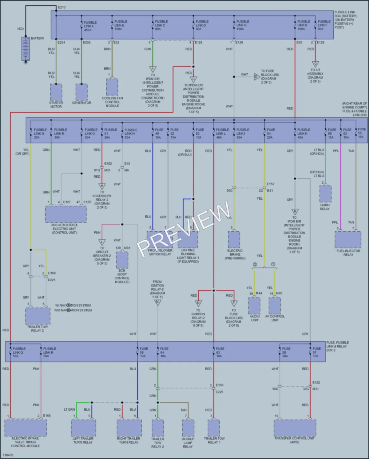 2020 Nissan Frontier Power Distribution wiring diagram preview