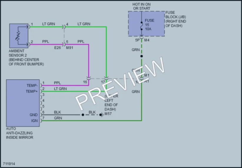 2020 Nissan Frontier Power Mirrors wiring diagram preview