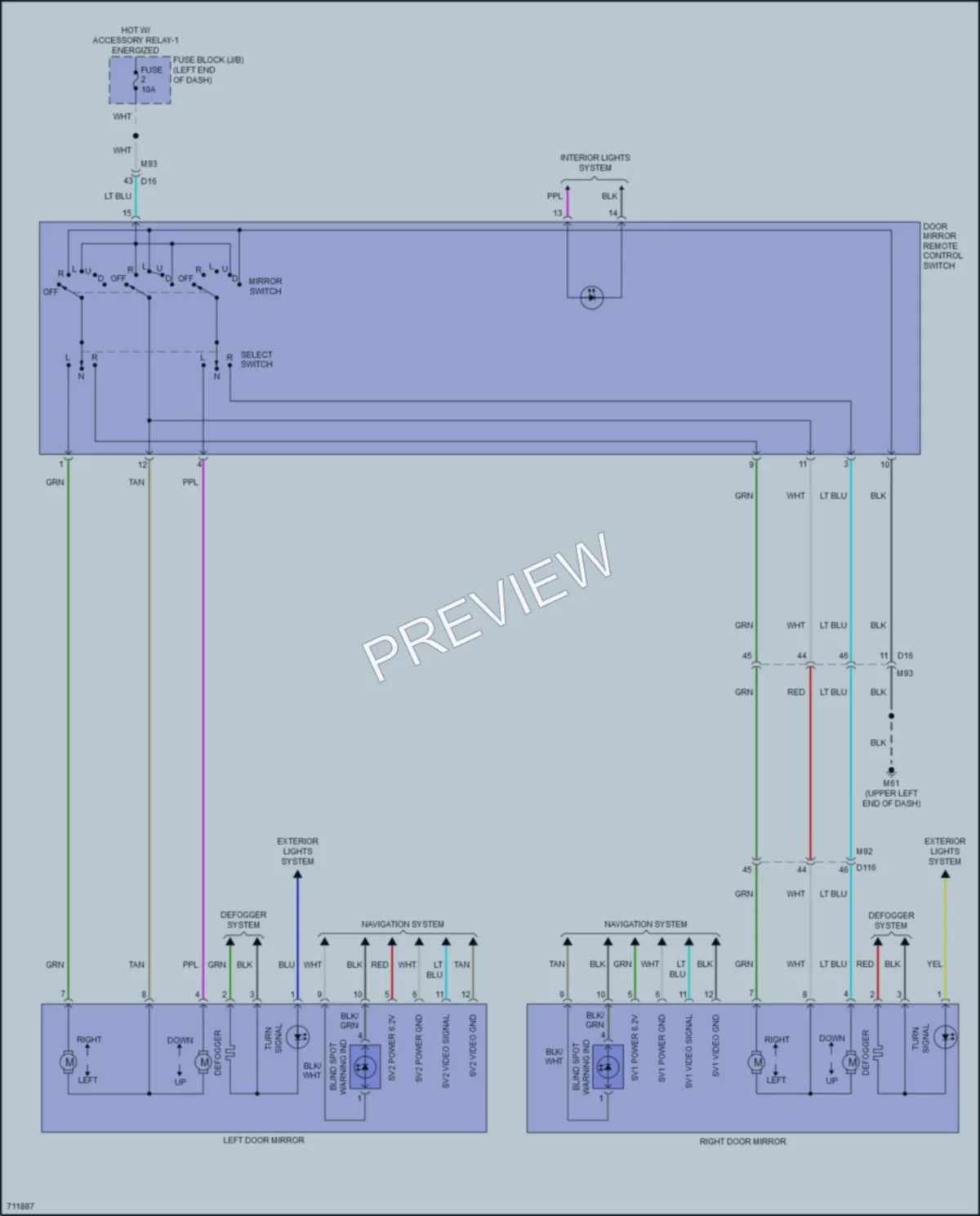 2020 Nissan Kicks Power Mirrors wiring diagram preview
