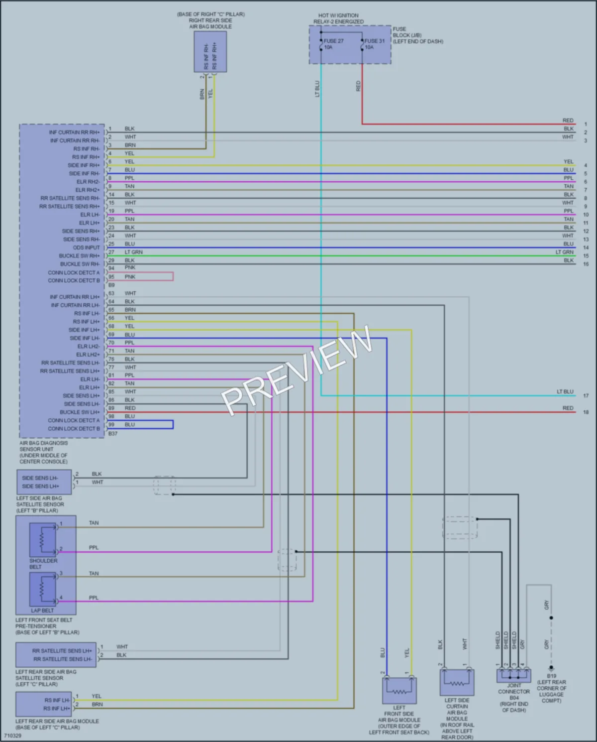 2020 Nissan Kicks Supplemental Restraints wiring diagram preview