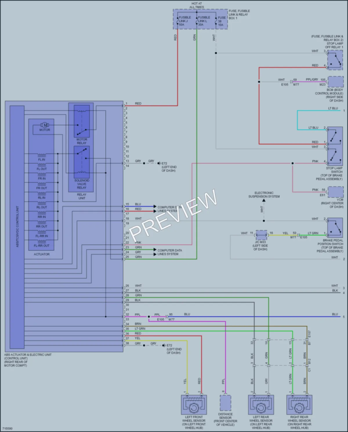 2020 Nissan LEAF Anti Lock Brakes wiring diagram preview