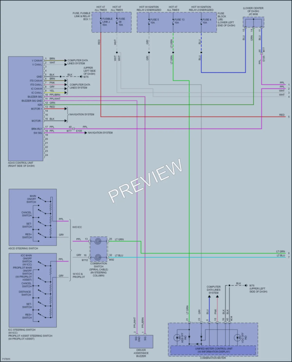 2020 Nissan LEAF Cruise Control wiring diagram preview