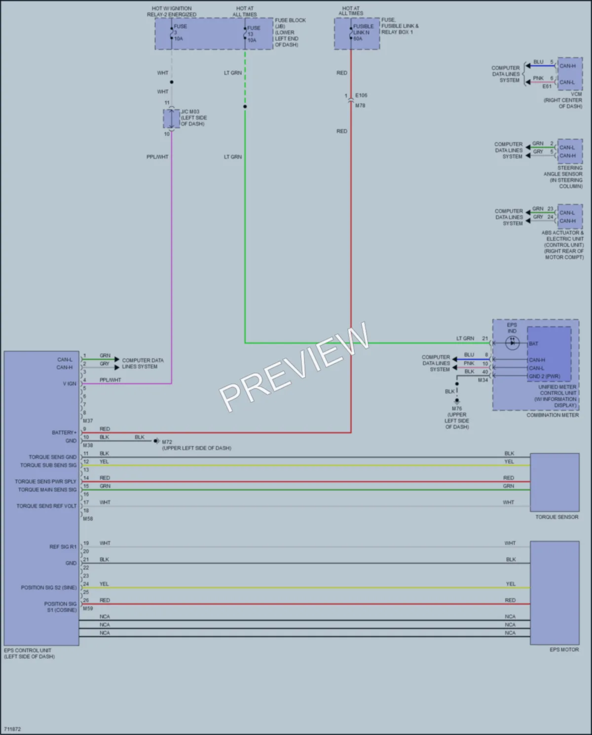 2020 Nissan LEAF Electronic Power Steering wiring diagram preview