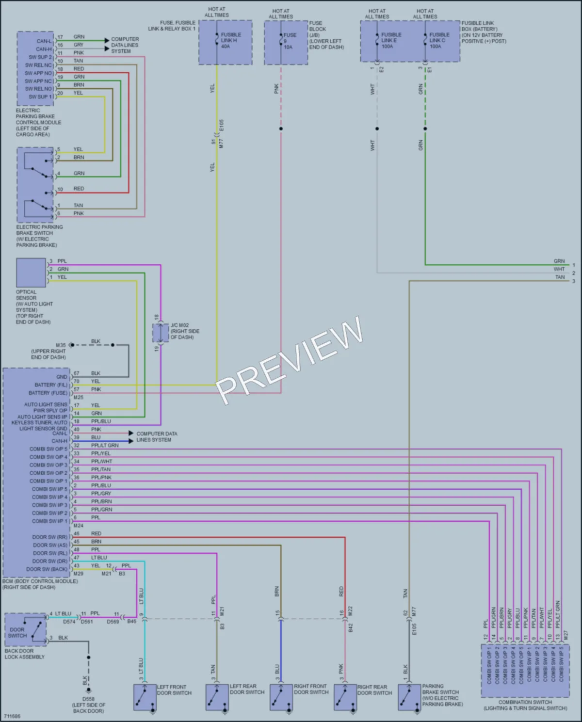 2020 Nissan LEAF Headlights wiring diagram preview