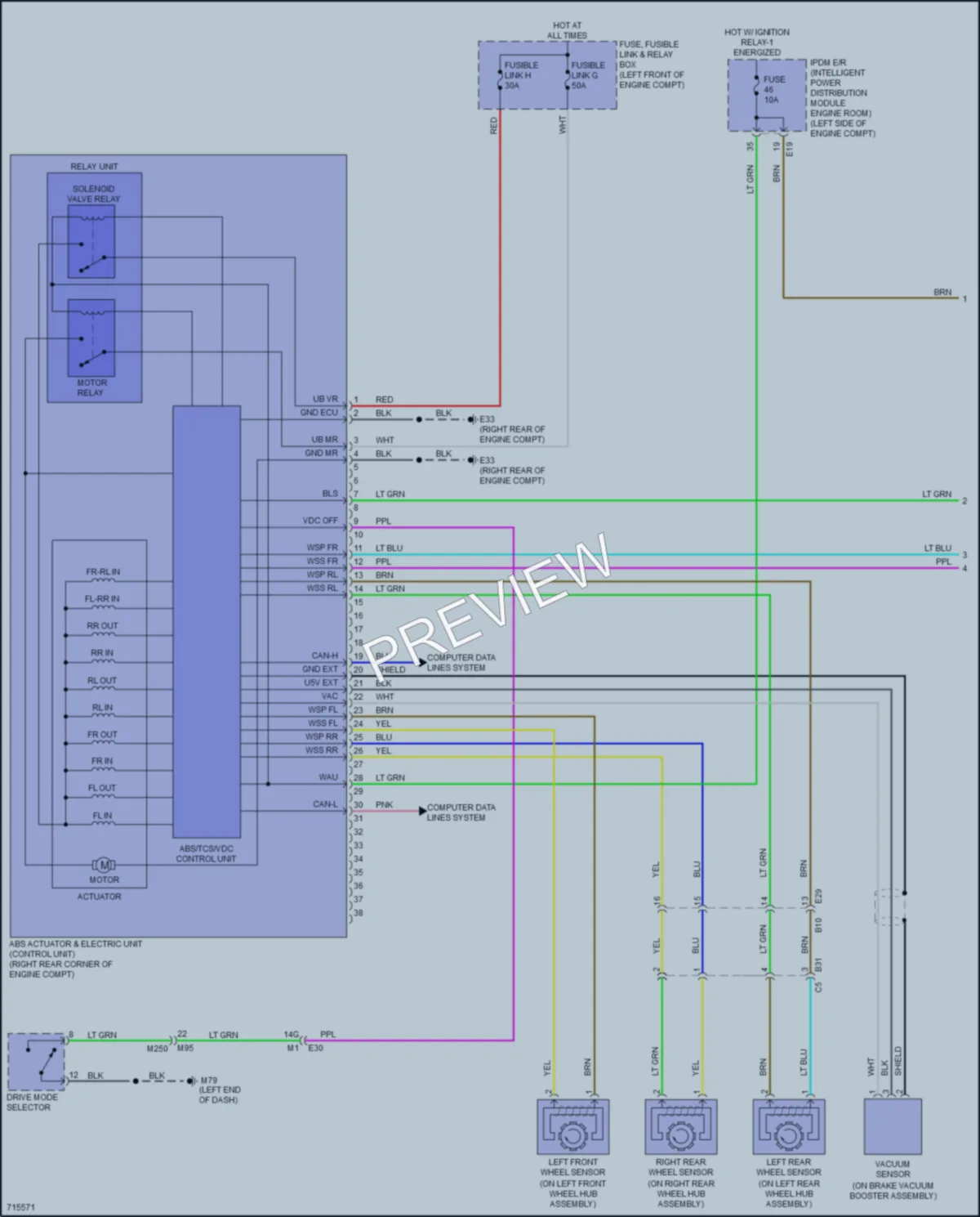 2020 Nissan Maxima Anti Lock Brakes wiring diagram preview