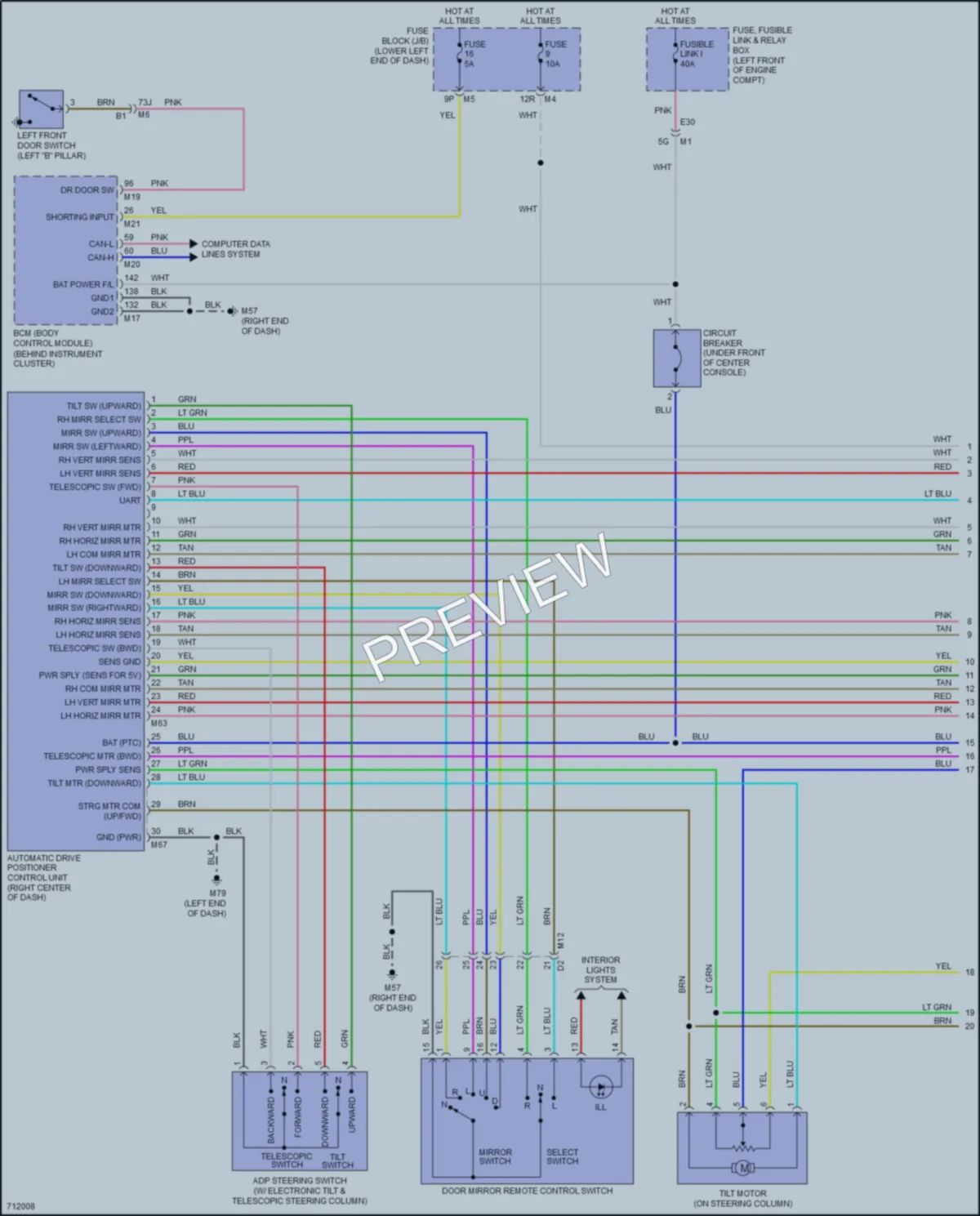 2020 Nissan Maxima Memory Systems wiring diagram preview