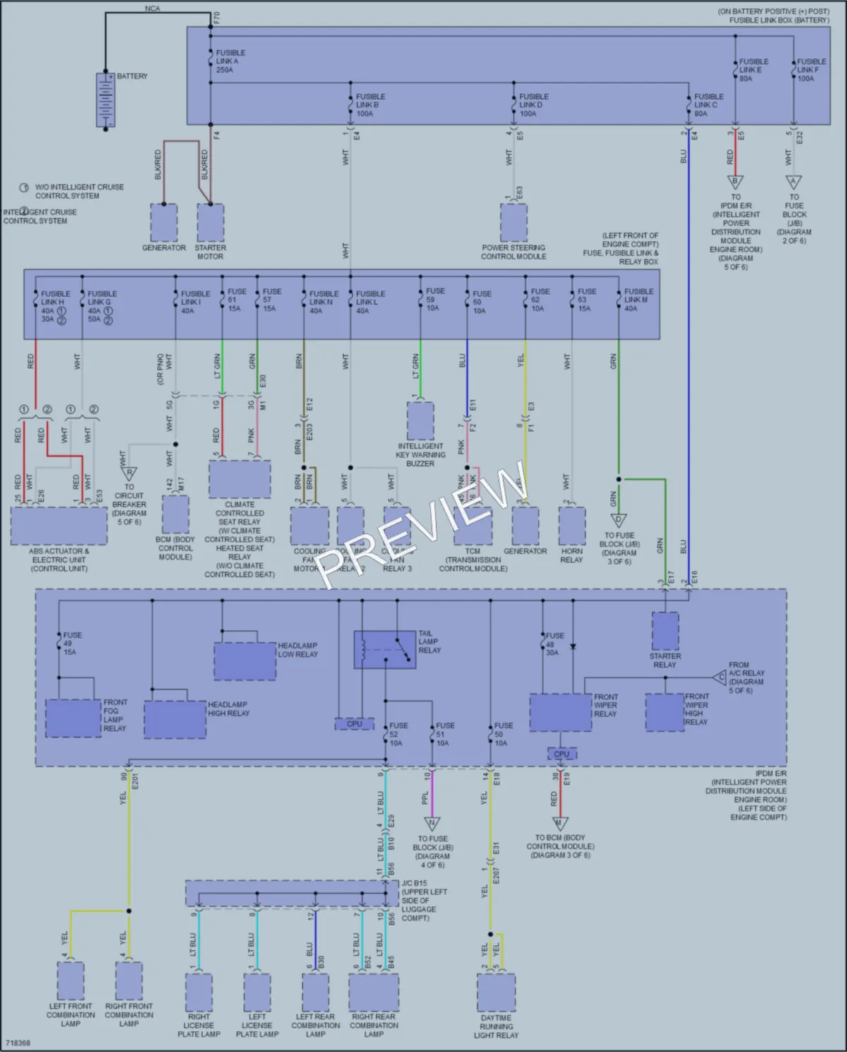 2020 Nissan Maxima Power Distribution wiring diagram preview