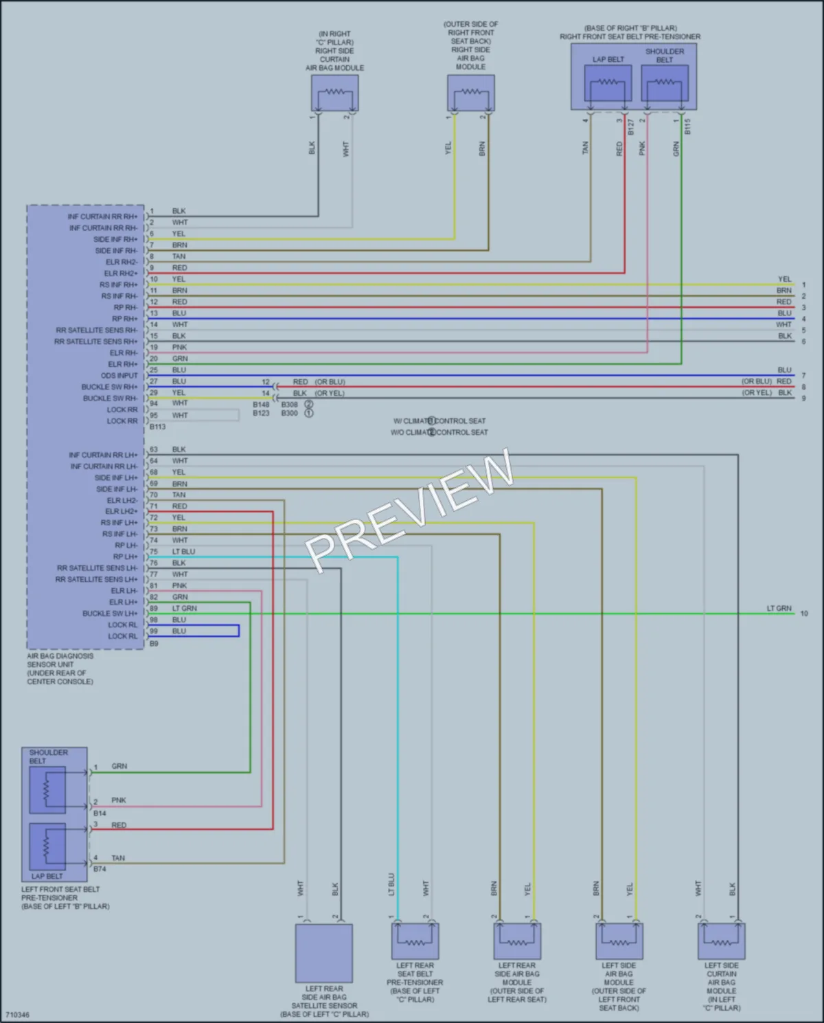 2020 Nissan Maxima Supplemental Restraints wiring diagram preview