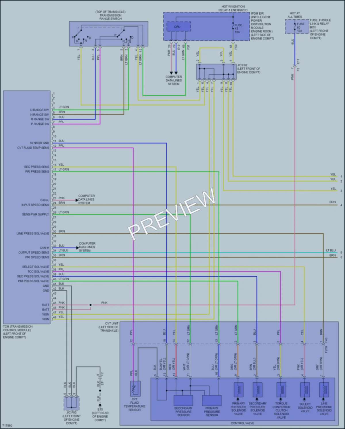 2020 Nissan Maxima Transmission wiring diagram preview