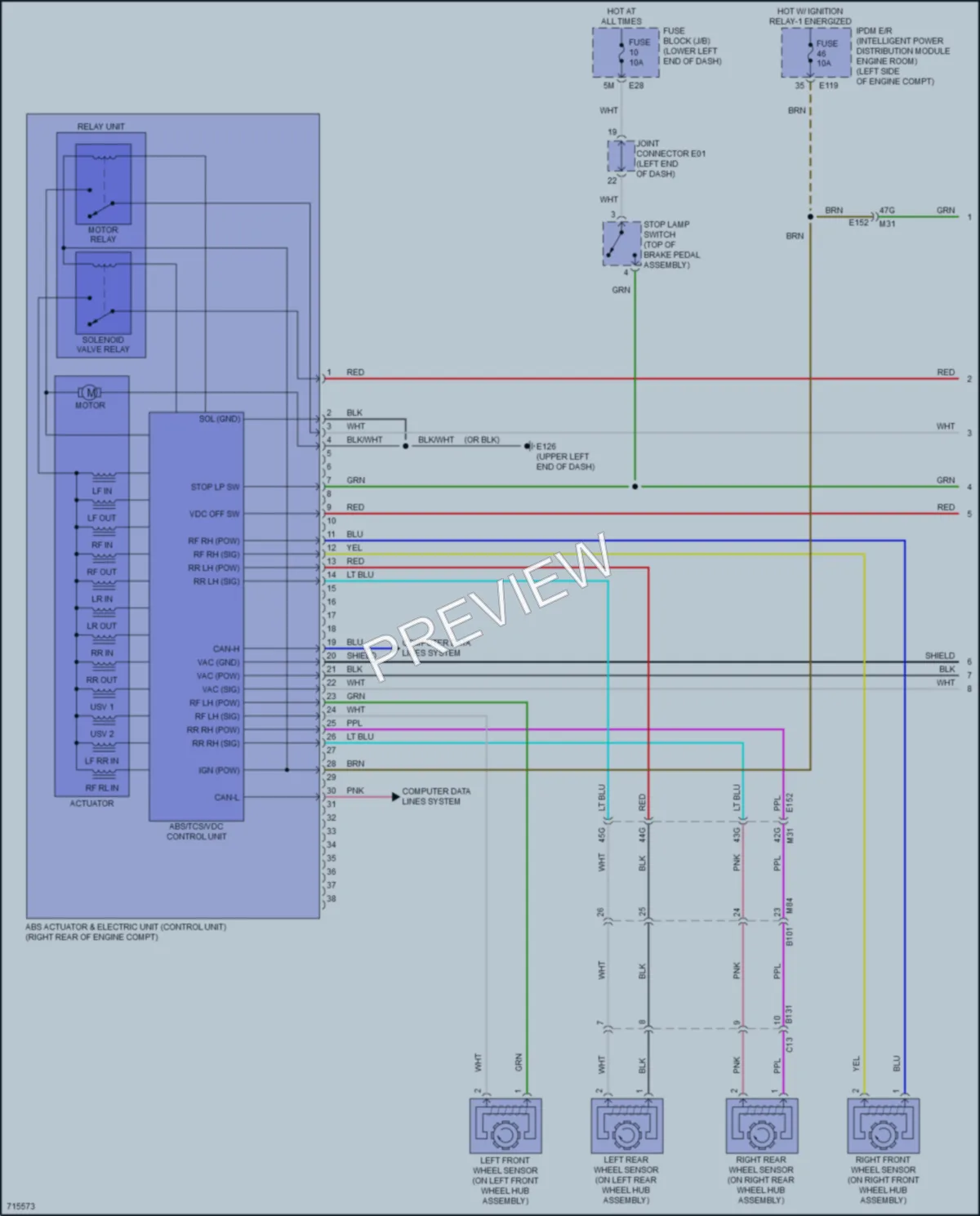 2020 Nissan Murano Anti Lock Brakes wiring diagram preview