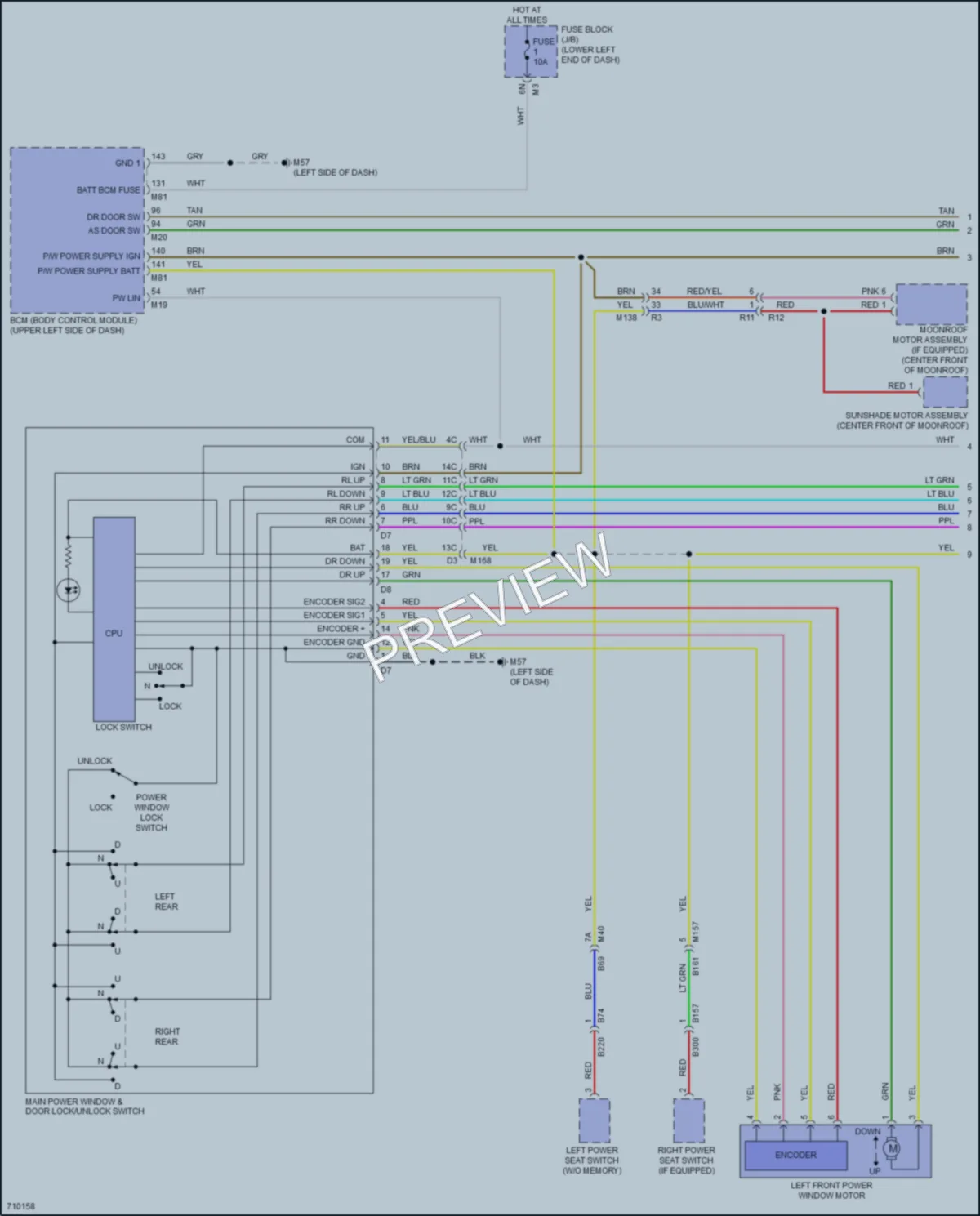 2020 Nissan Murano Power Windows wiring diagram preview