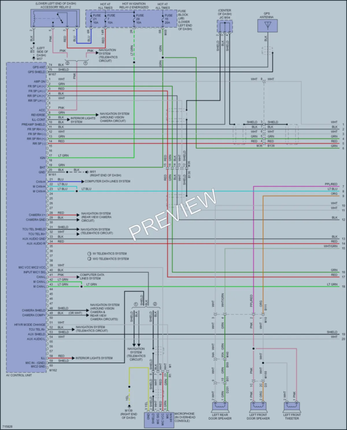 2020 Nissan Murano Radio wiring diagram preview