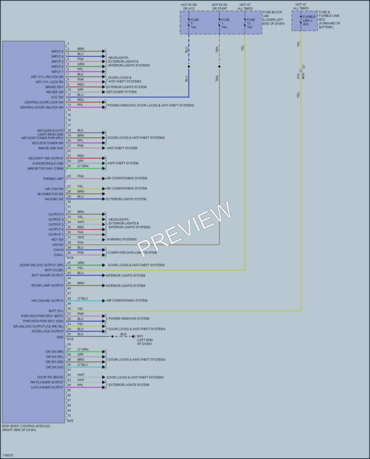 2020 Nissan NV200 Body Control Modules wiring diagram preview