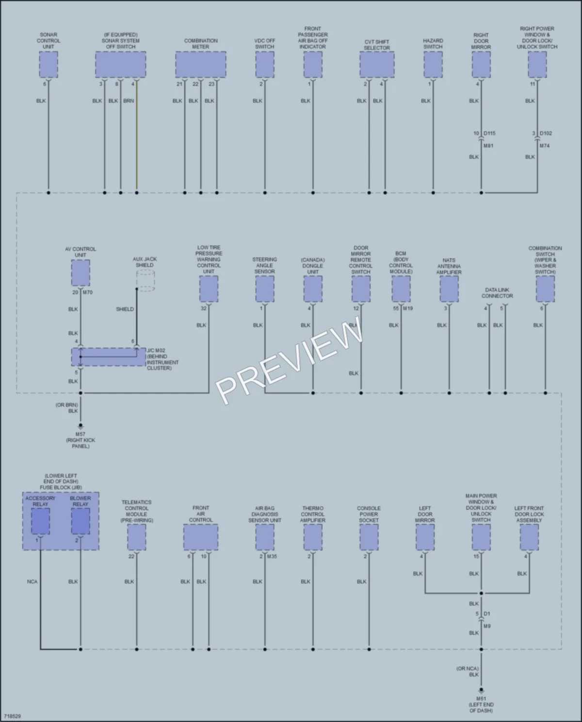 2020 Nissan NV200 Ground Distribution wiring diagram preview