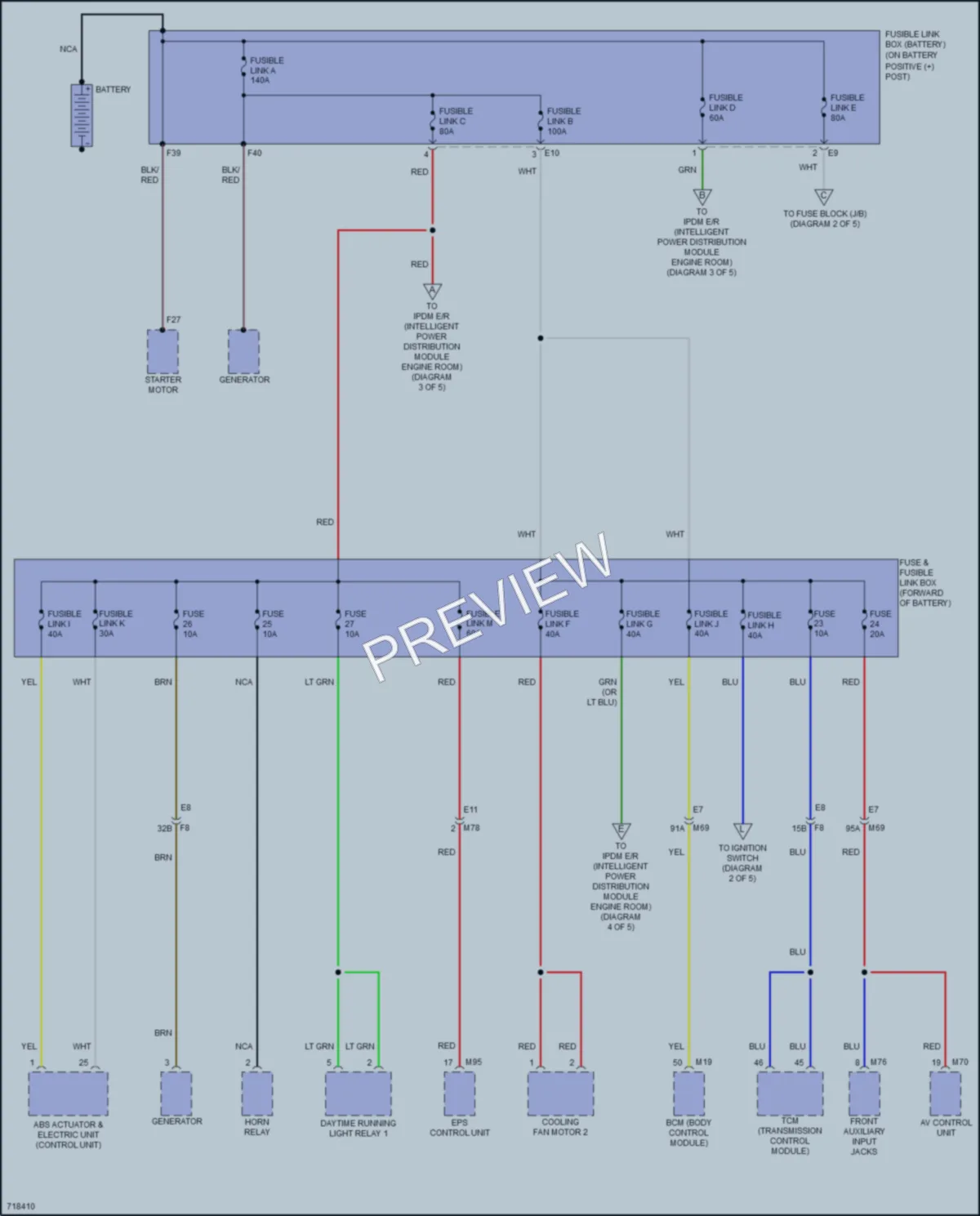 2020 Nissan NV200 Power Distribution wiring diagram preview