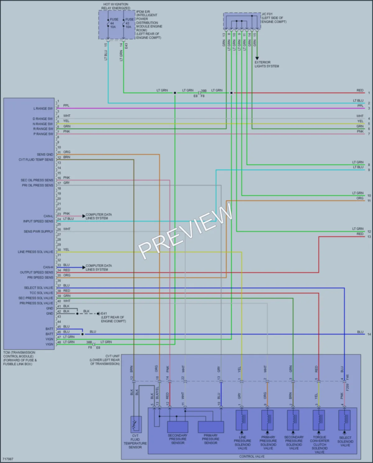 2020 Nissan NV200 Transmission wiring diagram preview