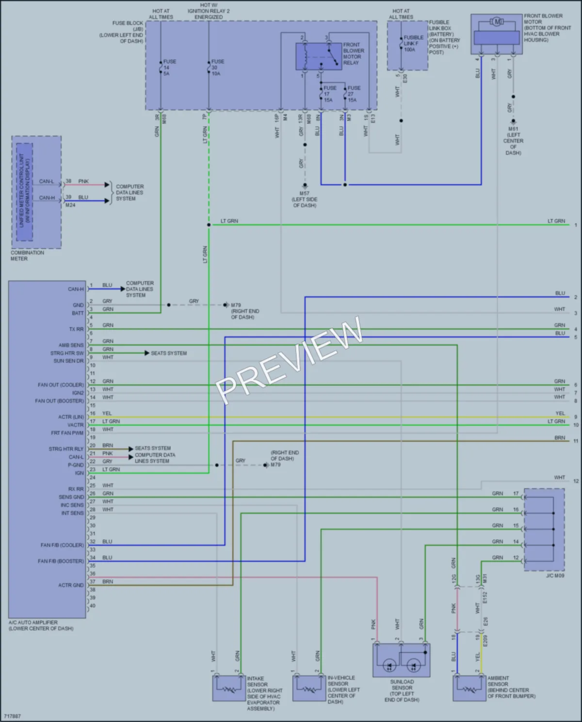 2020 Nissan Pathfinder Air Conditioning wiring diagram preview