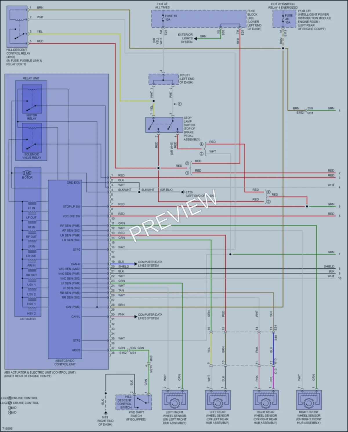 2020 Nissan Pathfinder Anti Lock Brakes wiring diagram preview