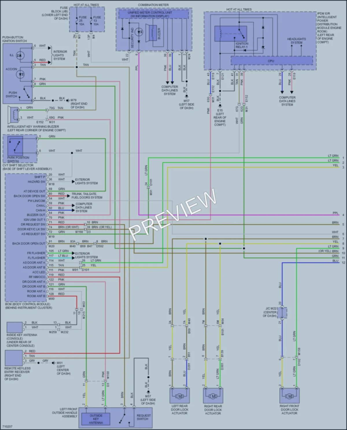 2020 Nissan Pathfinder Power Door Locks wiring diagram preview