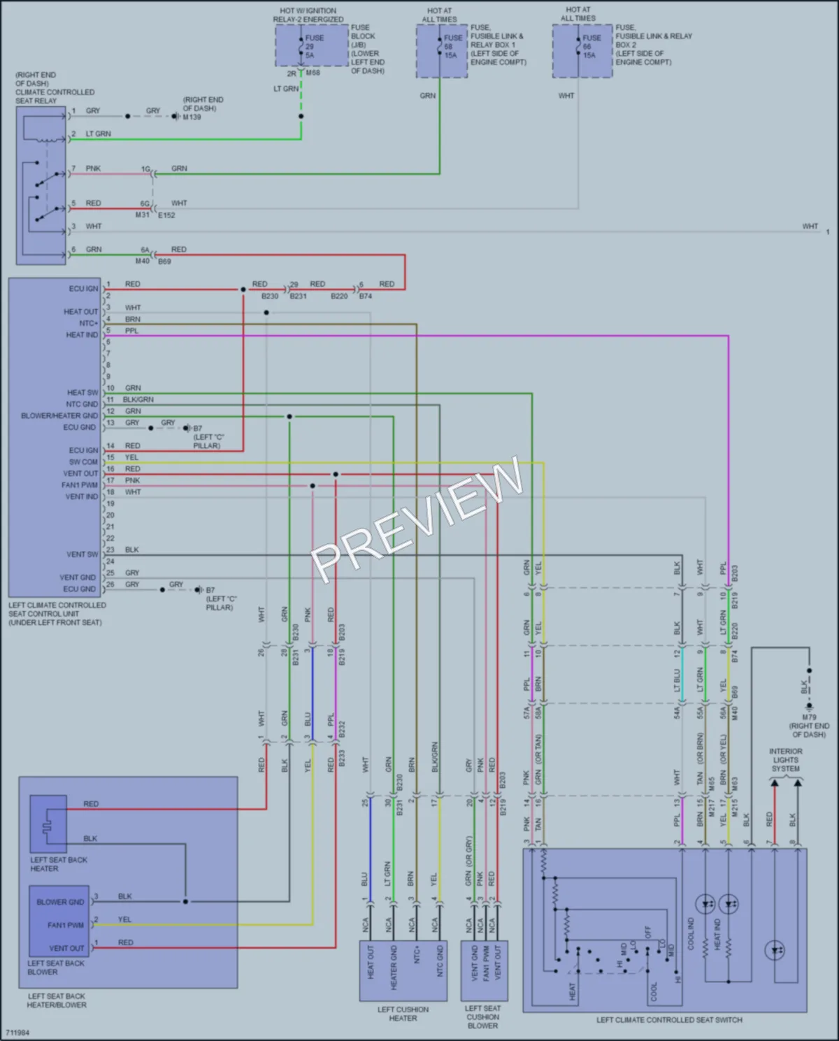 2020 Nissan Pathfinder Power Seats wiring diagram preview