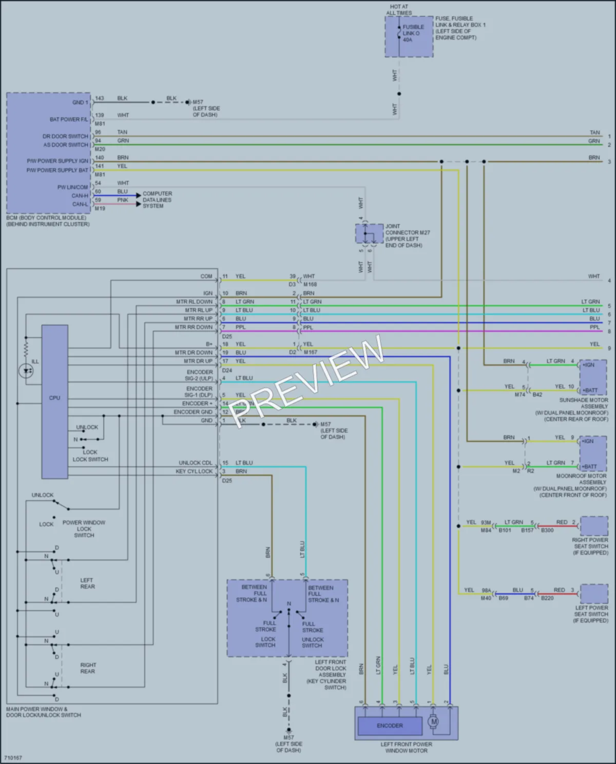 2020 Nissan Pathfinder Power Windows wiring diagram preview