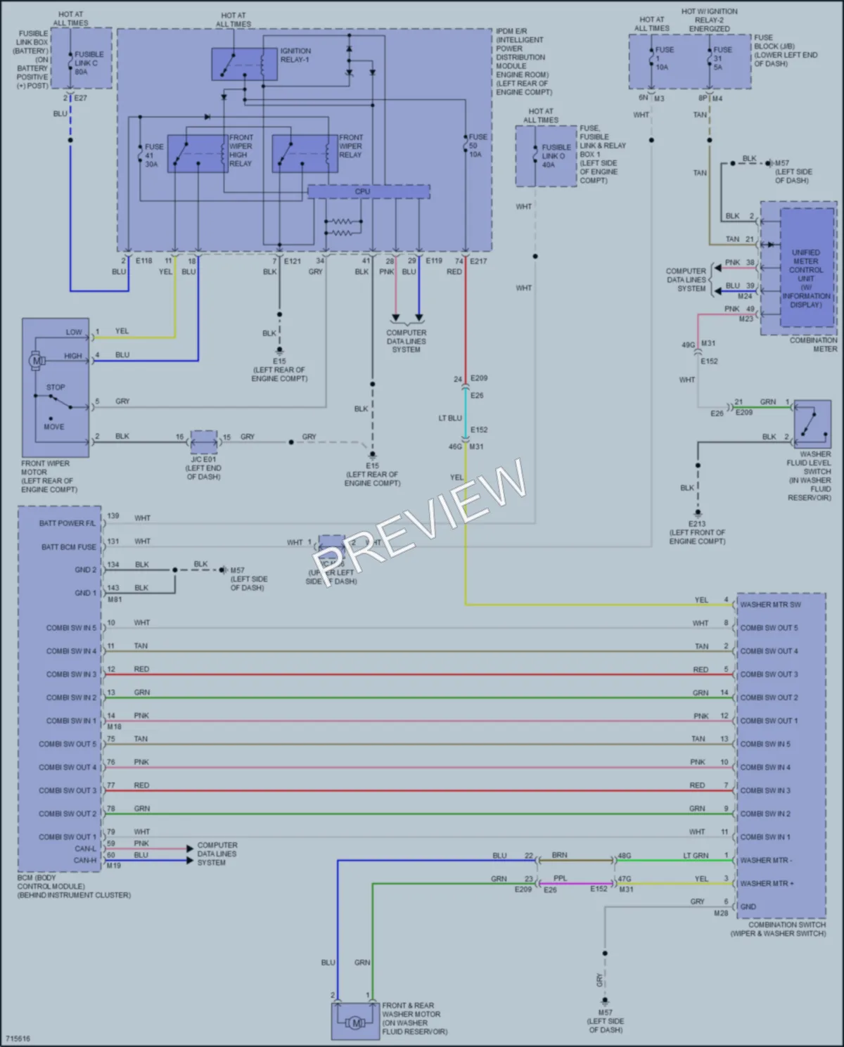 2020 Nissan Pathfinder Wiper Washer wiring diagram preview