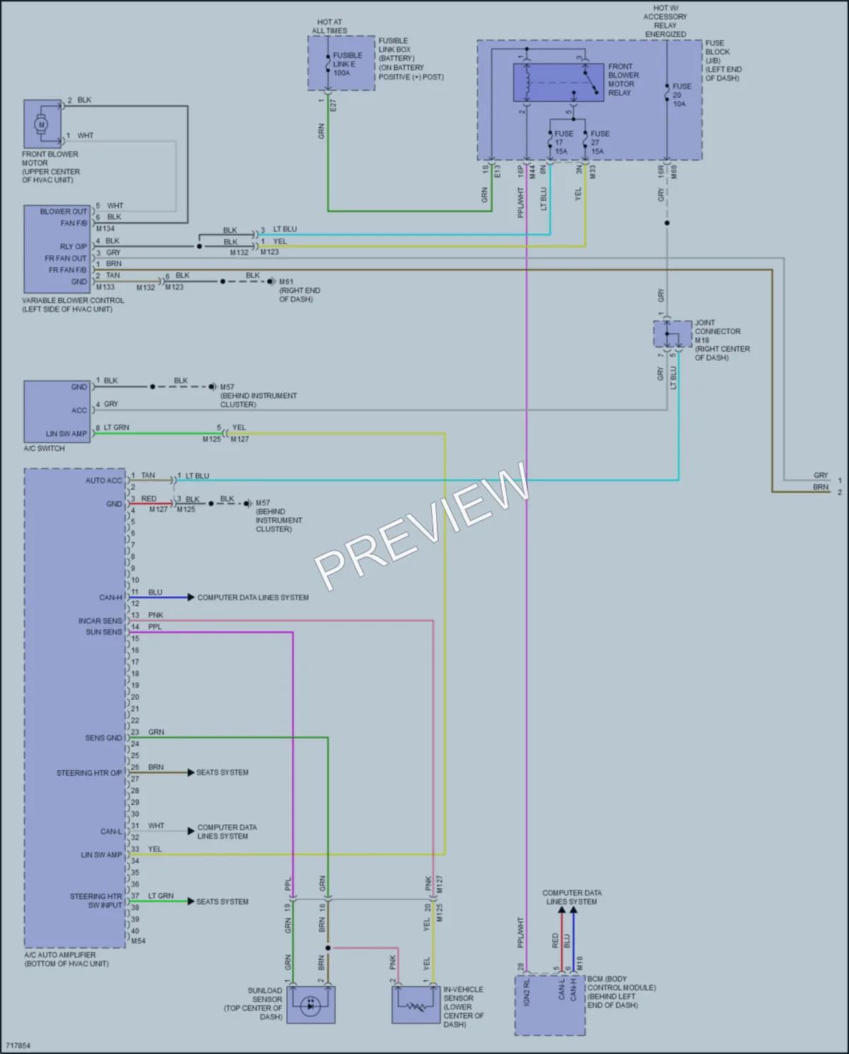 2020 Nissan Rogue Air Conditioning wiring diagram preview