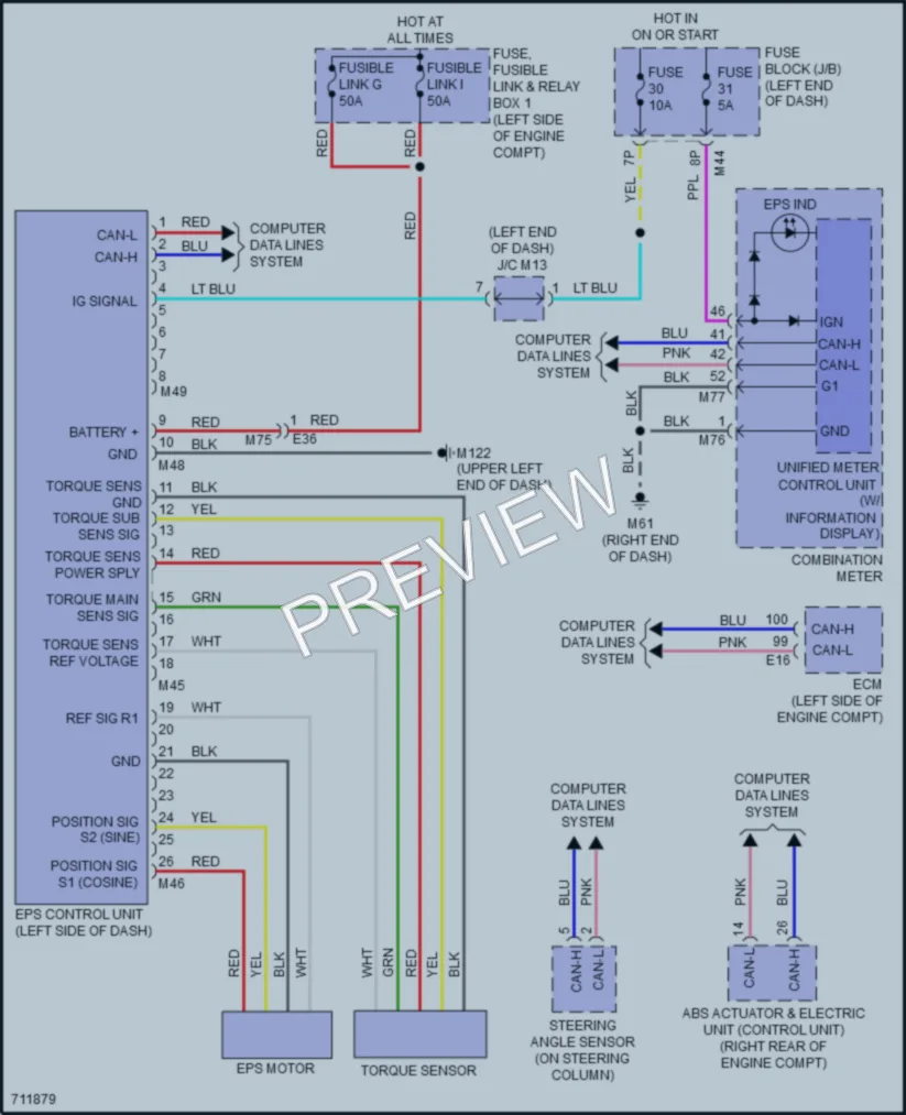 2020 Nissan Rogue Electronic Power Steering wiring diagram preview