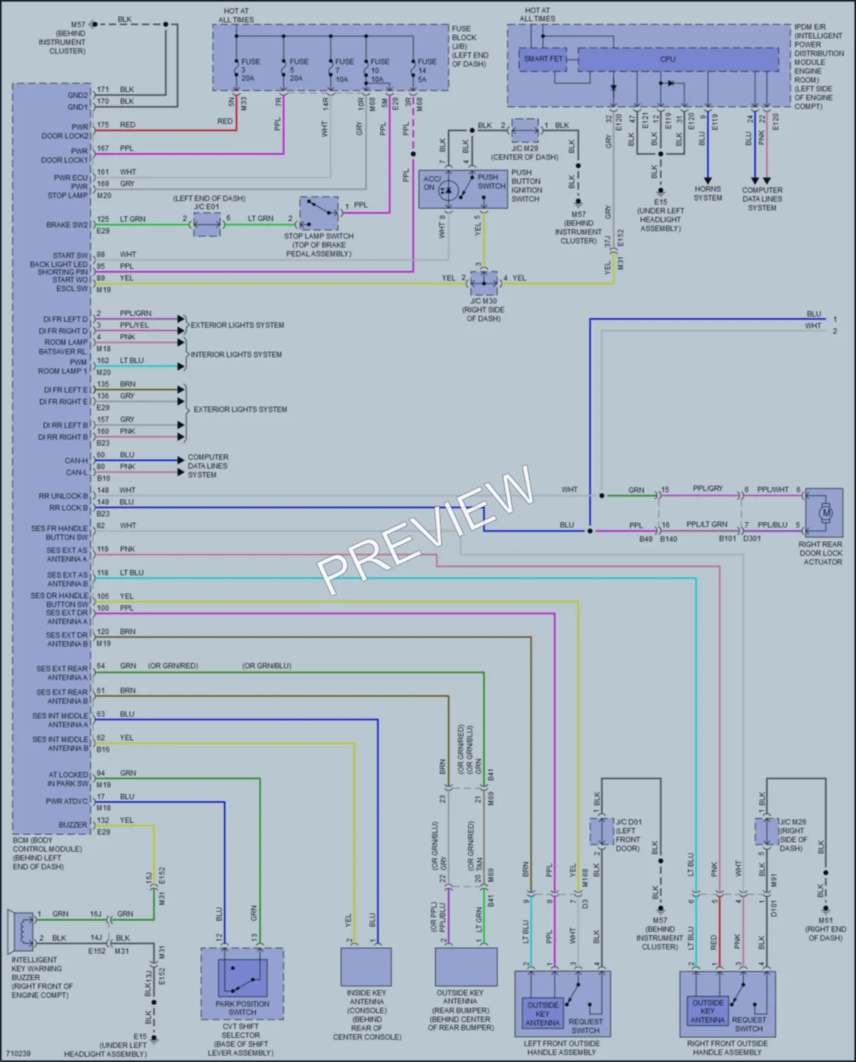 2020 Nissan Rogue Power Door Locks wiring diagram preview