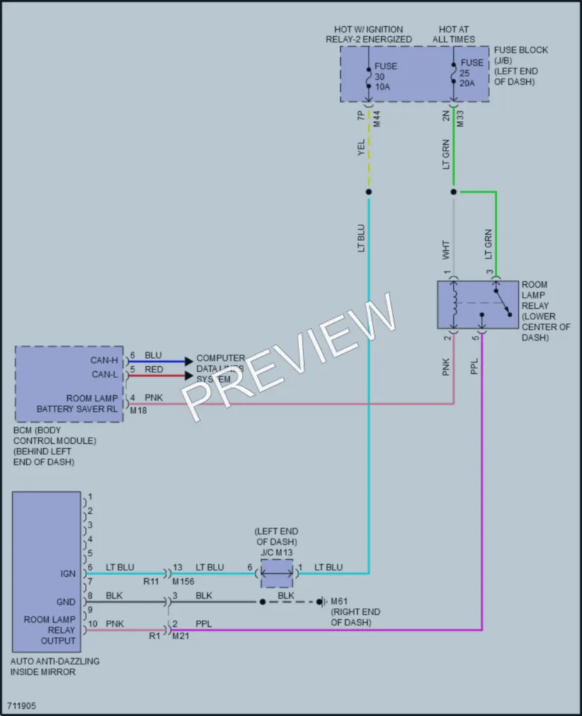 2020 Nissan Rogue Power Mirrors wiring diagram preview