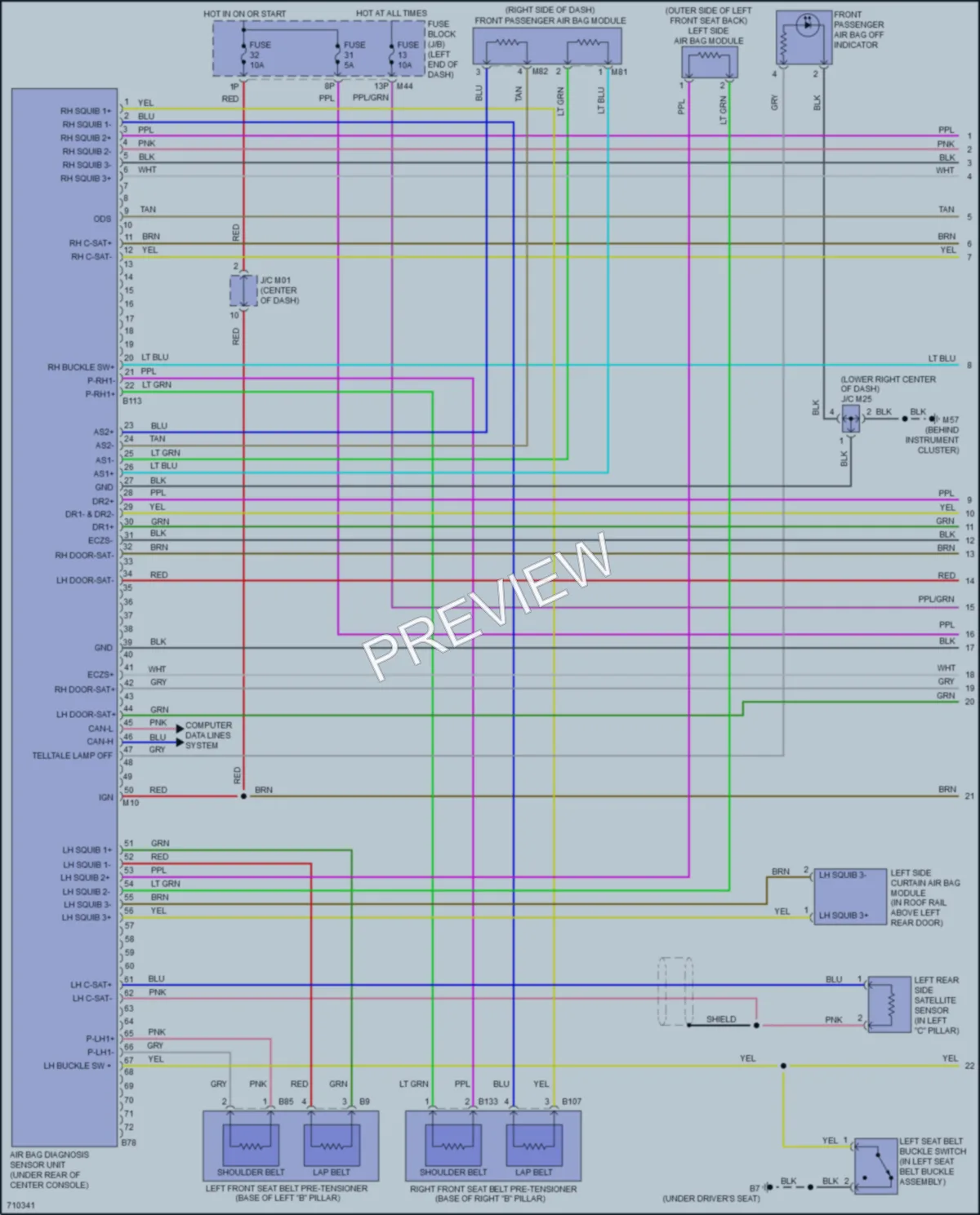 2020 Nissan Rogue Supplemental Restraints wiring diagram preview