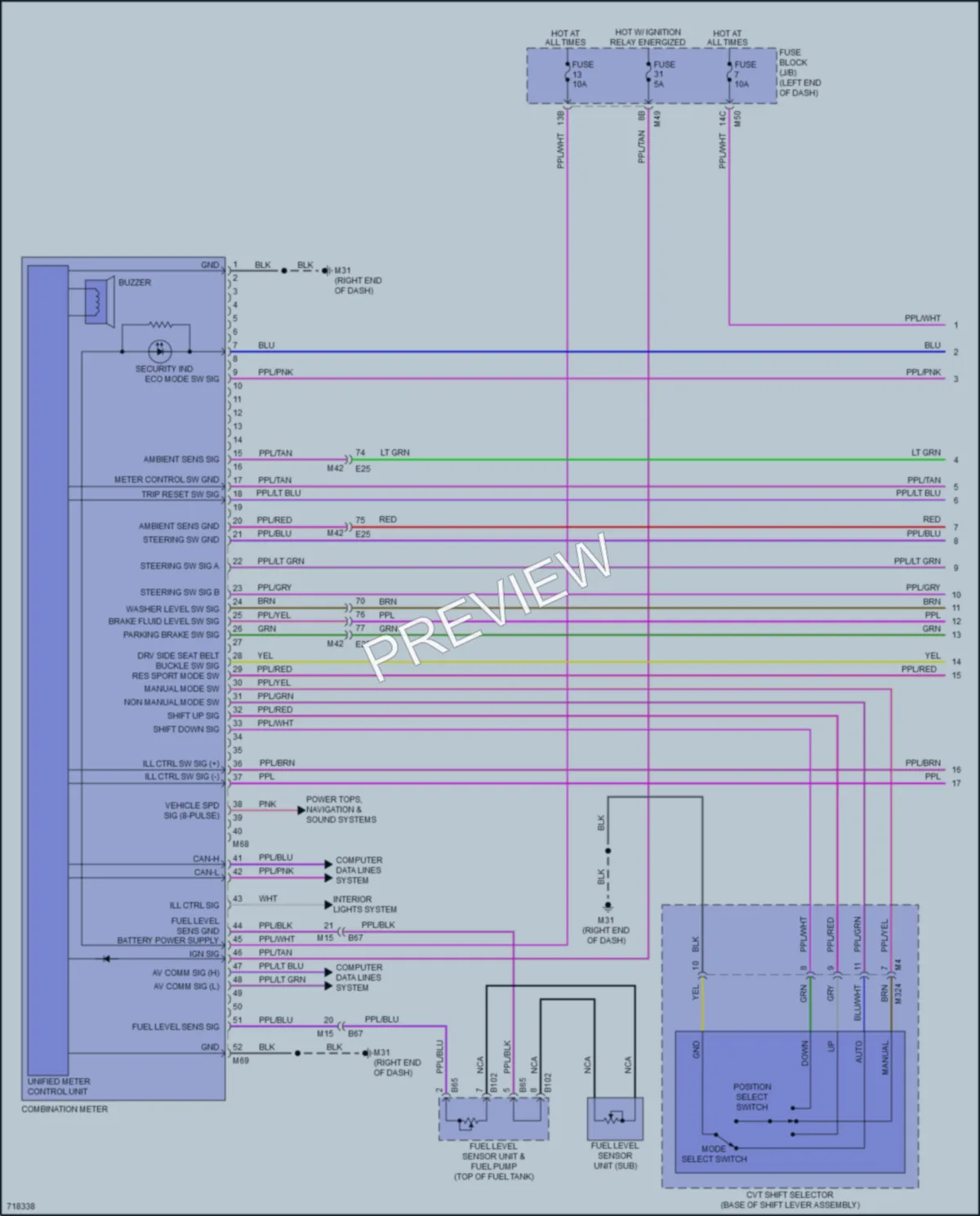 2020 Nissan RogueSport Instrument Cluster wiring diagram preview