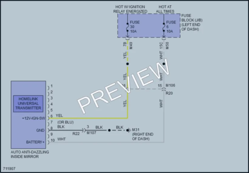 2020 Nissan RogueSport Power Mirrors wiring diagram preview